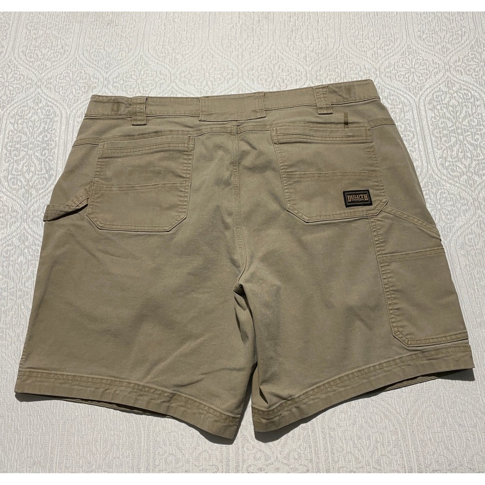 Duluth Trading Co Flex Fire Hose Relaxed Fit Shorts Mens 40 Khaki Tan Workwear
